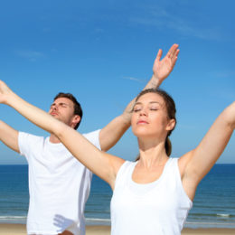 Breathe With Ease method (people with arms wide open)